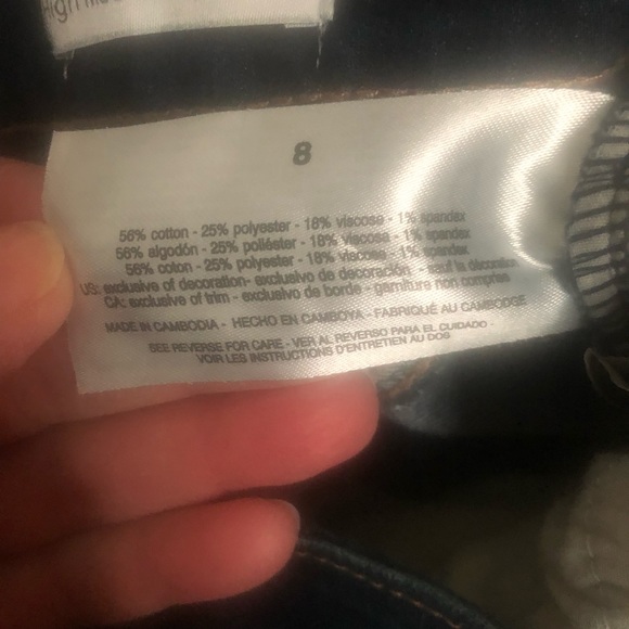 Jessica Simpson High Rise Ankle Jeans Medium Blue Denim Skinny Straight NEW - Picture 8 of 10